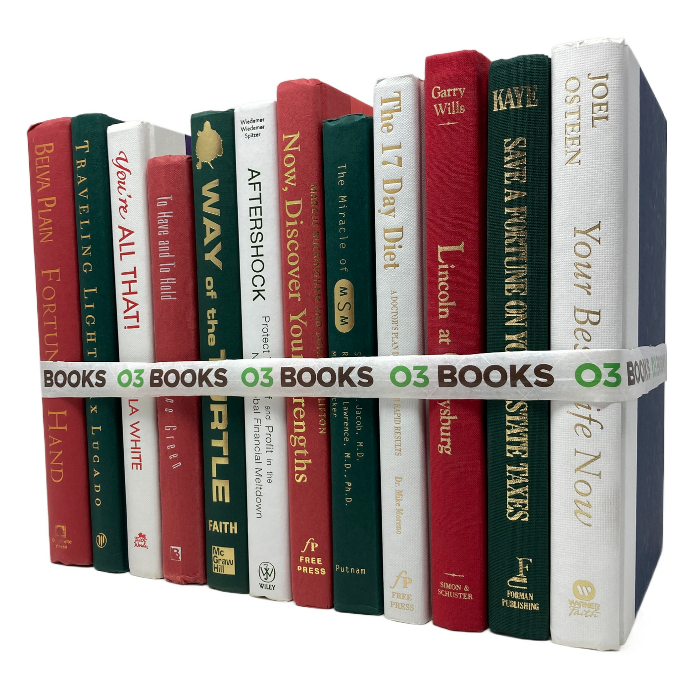 Teal Tides Decorative Books Red Green and White