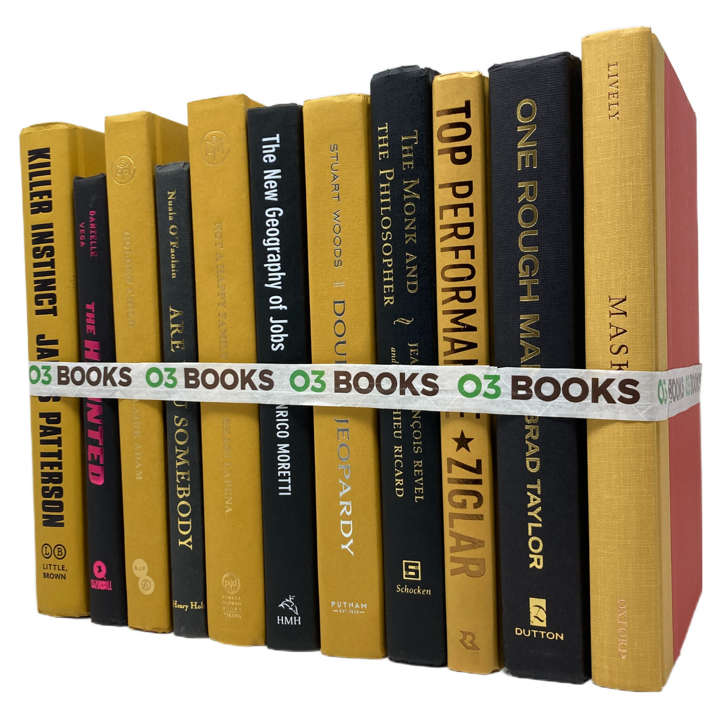 Sunny Side Up Decorative Books Yellow and black
