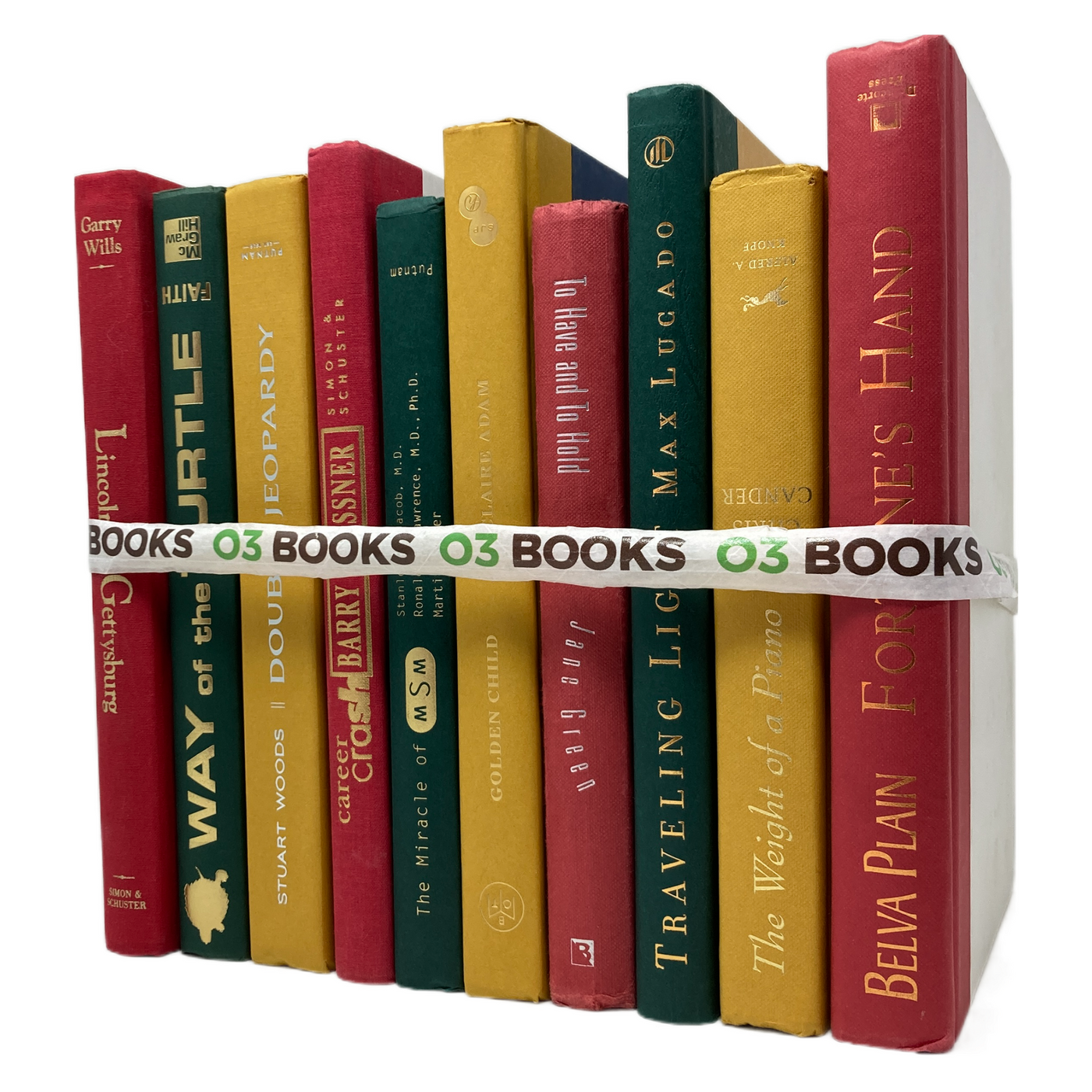 Fire and Sunshine Decorative Books Red Yellow and Green