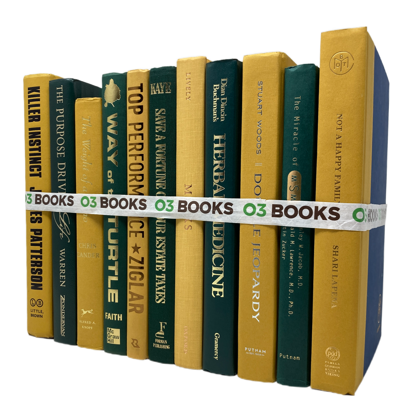 Harvest Hues Decorative Books Yellow and Green