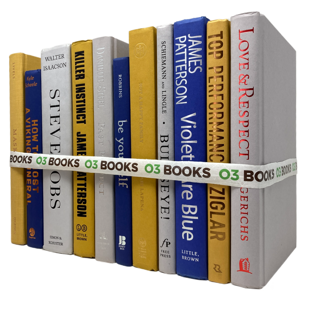 Violet Haze Decorative Books Yellow, Violet and Lightgray