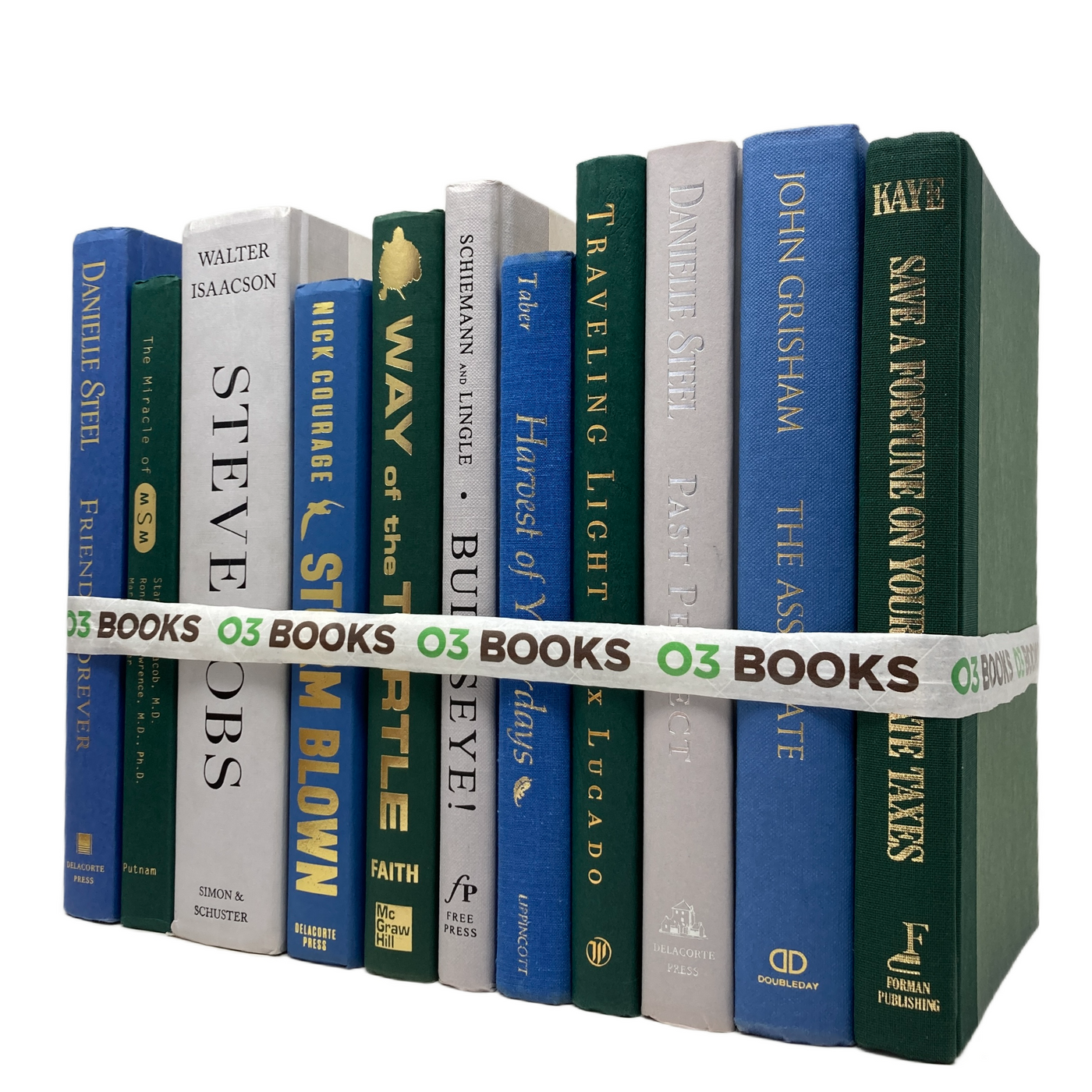 Forest Mist Decorative Books Blue, Green and Lightgray