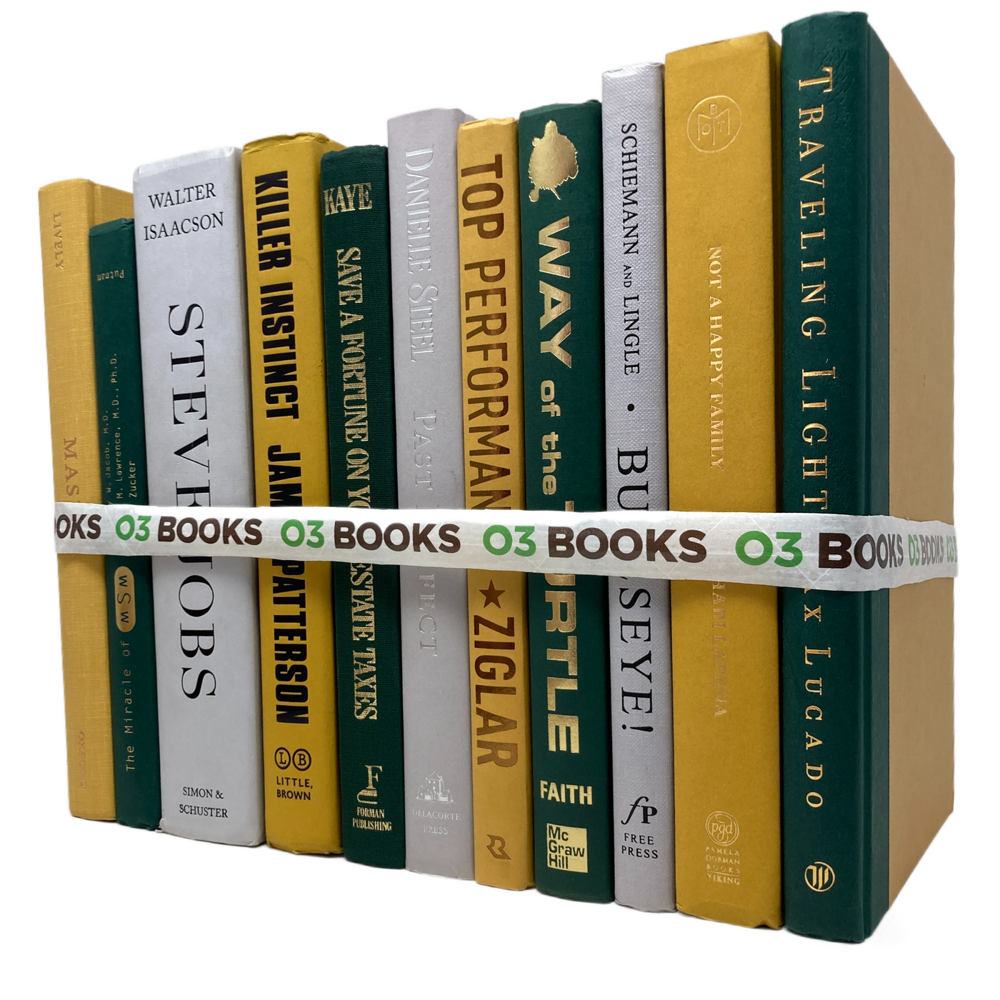 Forest Flash Decorative Books Yellow, Green and Lightgray