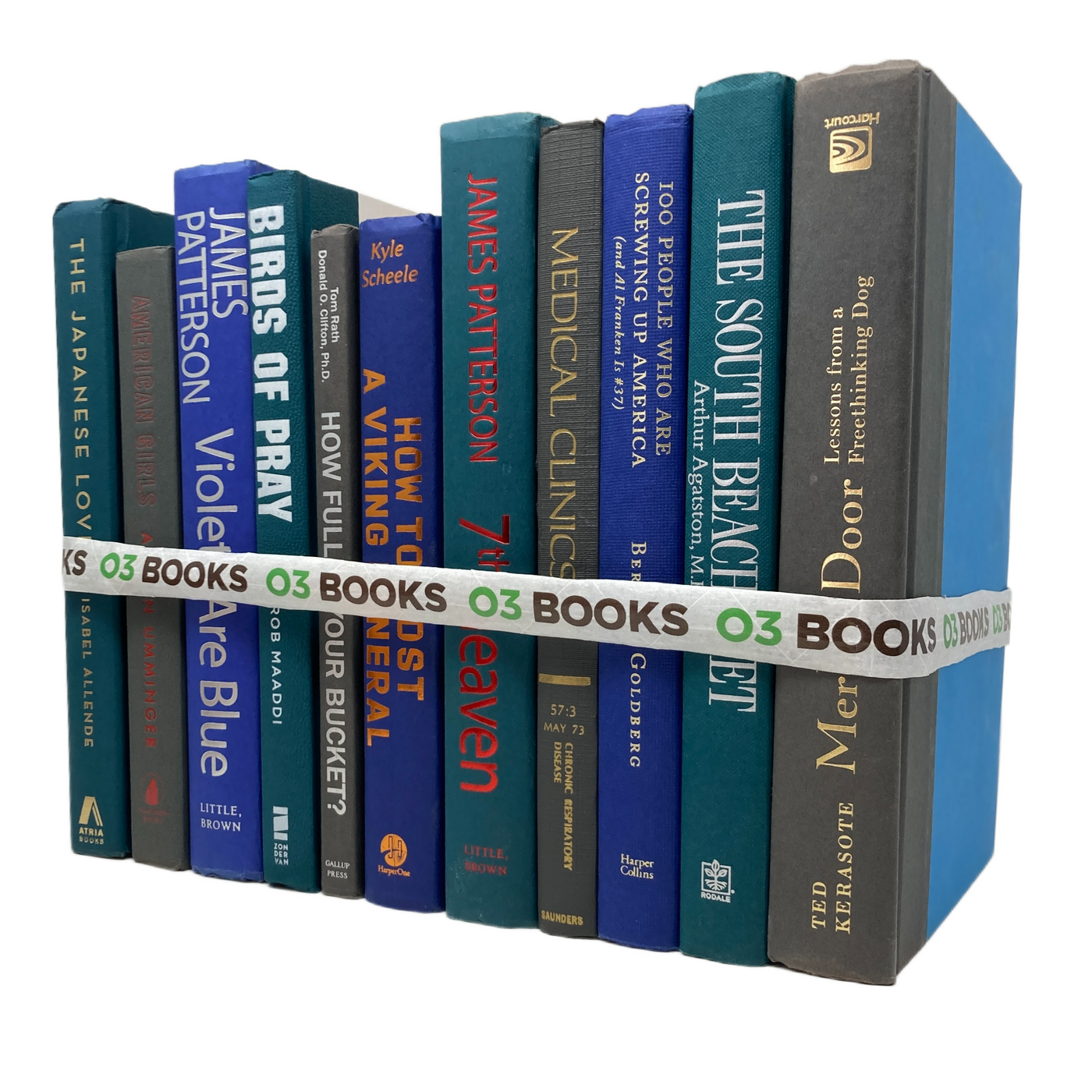 Gray Waters Decorative Books Teal, Gray and Violet