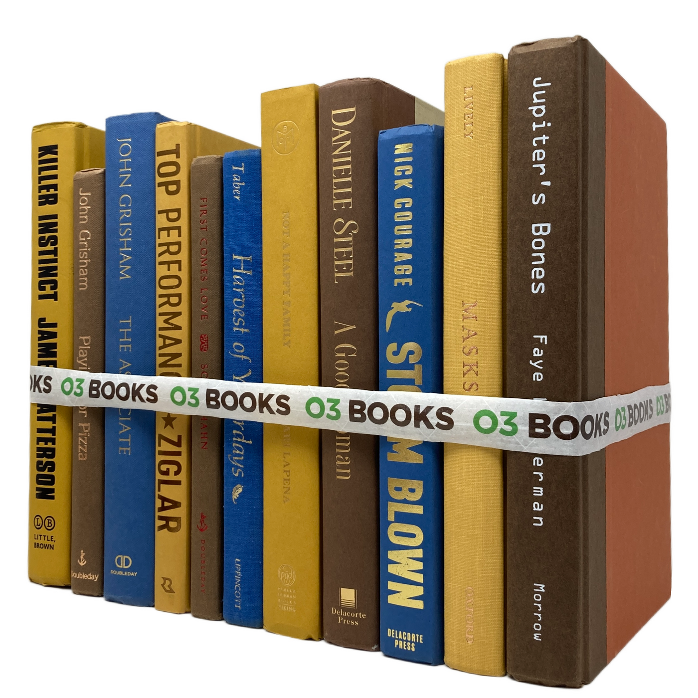 Golden Shores Decorative Books Yellow, Lightbrown and Blue